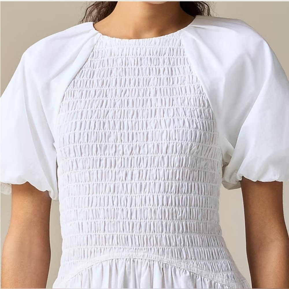 J. Crew White Meadow Dress in Cotton Poplin - Picture 2 of 9